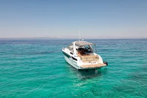 Bavaria S30 motor yacht cruising in the Adriatic Sea